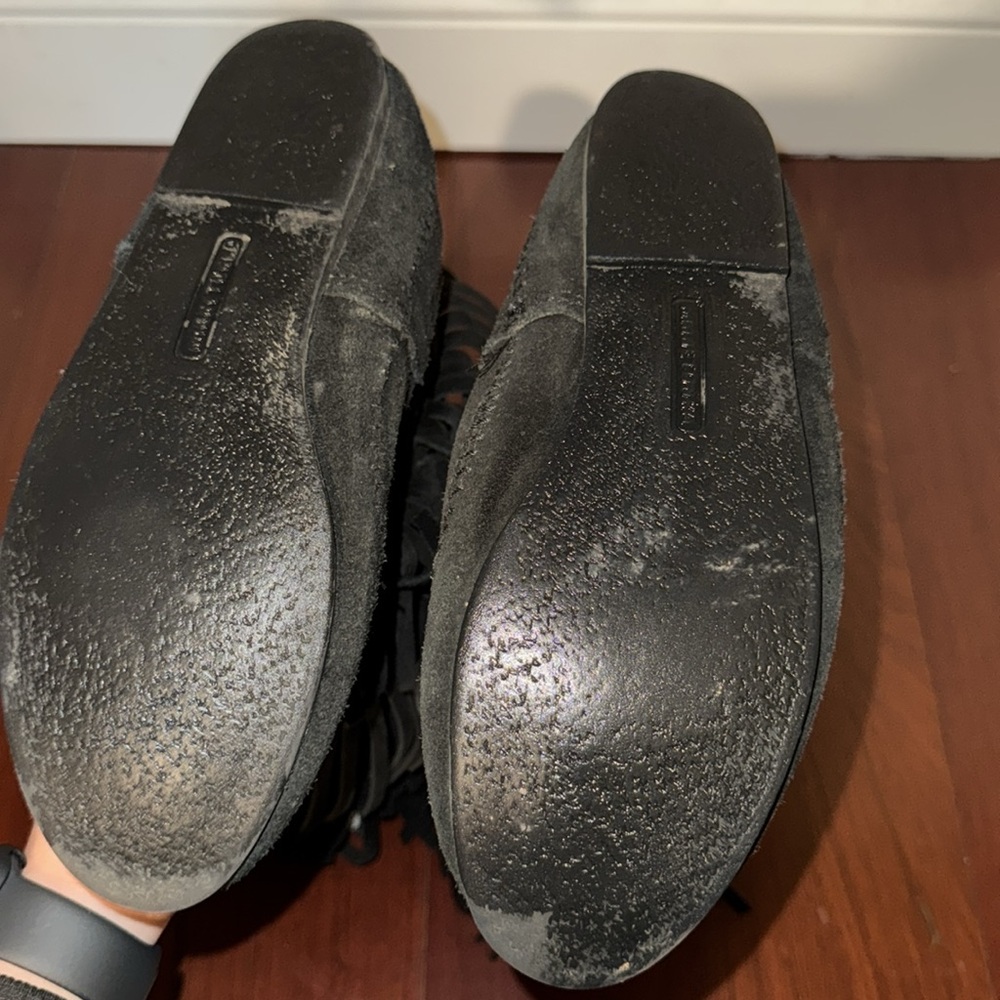 Minnetonka Women's 3-Layer Fringe Boot, Black - P… - image 4